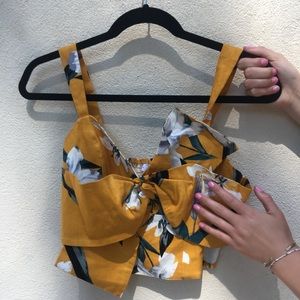 floral cropped top